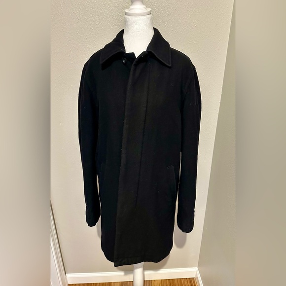 Gap Women’s Wool Blend Hidden Button Black Topcoat Size S - Picture 2 of 12